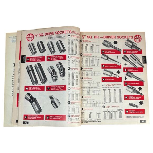 VTG 1981 MAC Tools Mechanic Technician Collectors Car Catalog Book Softcover 80s - Picture 10 of 16
